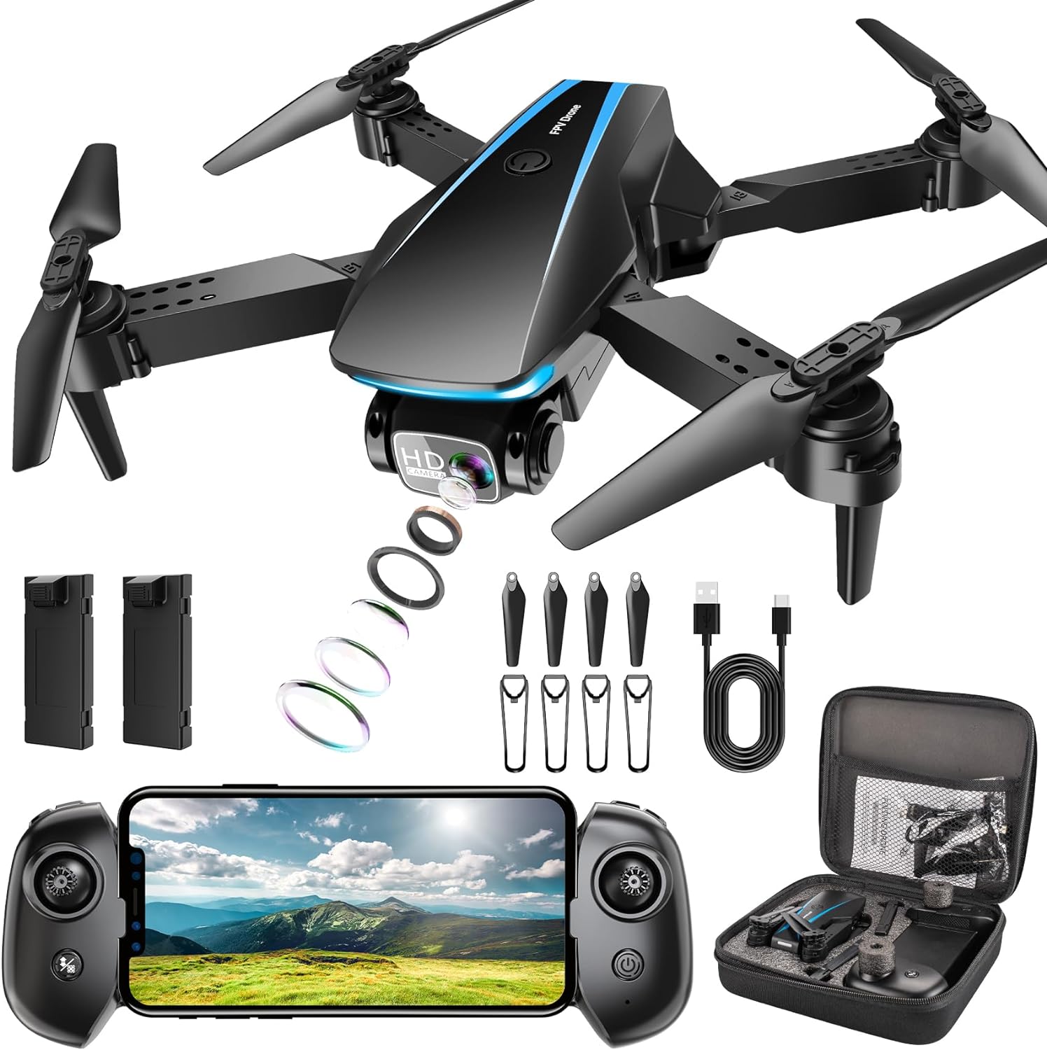 RADCLO Drone with Camera - X-28(Blue) _ASOS E-COMMERCE LIMITED